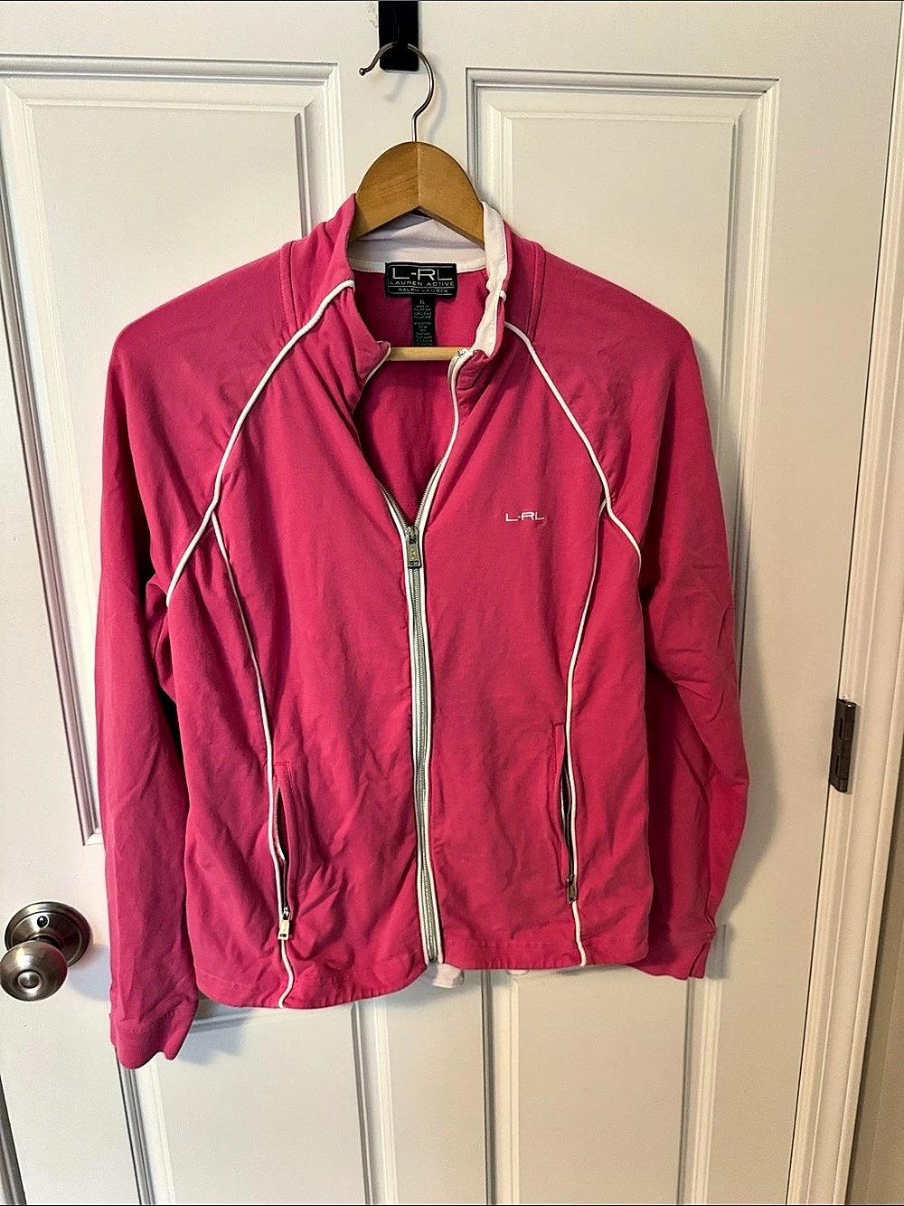 Lauren Ralph Lauren Active Pink Zip Jacket Size XL